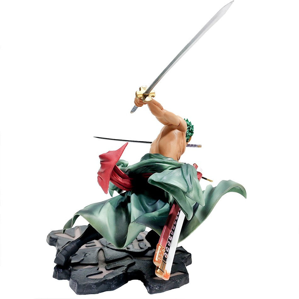 Hot One Piece 10cm Anime Figura GK Roronoa Zoro Três Espadas Sa-maximum Mangá Anime Estátua Action Figure Modelo Coleção Brinquedo Infantil