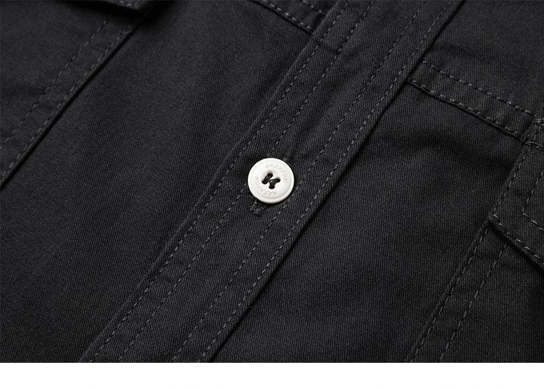 Men Outdoor Multi Pockets Long Sleeved Cargo Shirts High Quality Man Cotton Loose Shirts New Spring  Male Casual Shirts Size 5XL