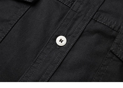 Men Outdoor Multi Pockets Long Sleeved Cargo Shirts High Quality Man Cotton Loose Shirts New Spring  Male Casual Shirts Size 5XL