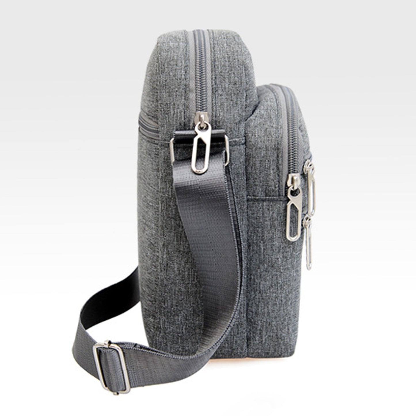 Men's Shoulder Bag Business Leisure Large Capacity Portable Handbag Zipper Multi Layer Waterproof Summer Male's Crossbody Bags