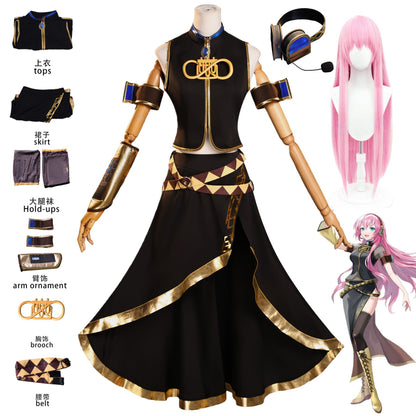 Anime Megurine Cosplay Costume Wig Luka Christmas Halloween Party Clothing