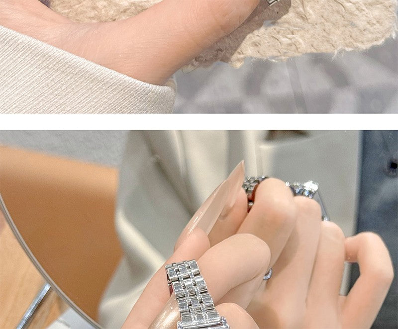 GEDI Square Watch Stainless Steel Gold Vintage Watches for Woman Luxury Elegant Waterproof Quartz Wristwatch Gifts Girlfriend