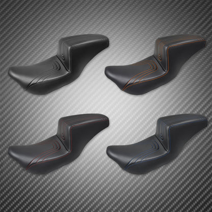 Assento de motocicleta bipartido para piloto e passageiro Harley Touring Street Glide Road King FLTR FLHT FLHR 2009-2023