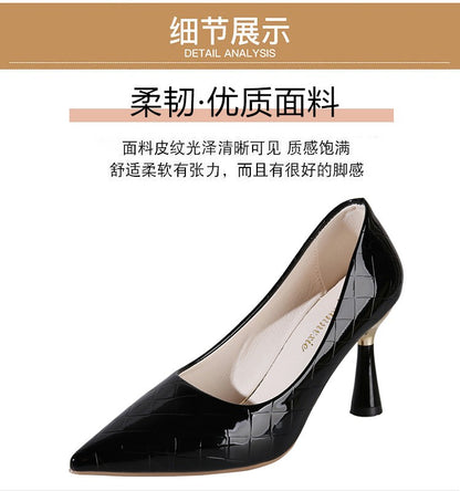 Plaid Classic Casual High Heels New Pattern Embossed Fashion Oversize Shoes In Autumn and Winter 2022 Pumps Women Shoes