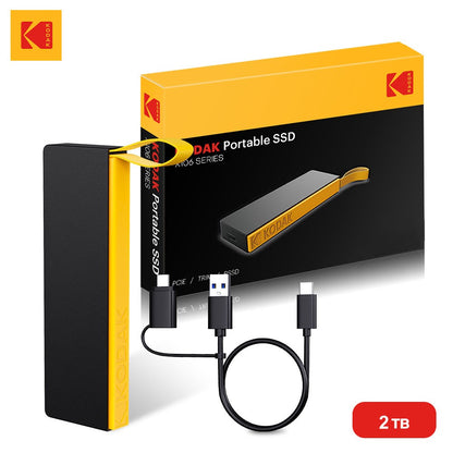 kodak SSD Externo 2tb 1tb 1000Mb/s 500Mb/s Disco SSD Externo Portátil 256gb Para Laptops Smartphone