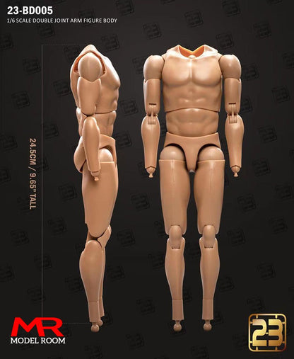 23TOYS 23-BD001 1/6 Scale Male Soldier Joint Body 23.5cm - 27.5cm Male Standard Muscle Action Figure Articulate Body