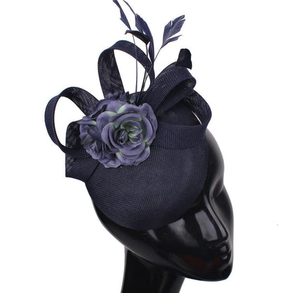 Acessórios de Cabelo para Noiva Bege Imitação Fascinators Chapéus Chapéu de Coquetel Ocasião Chapelaria Tiara