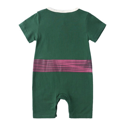 0-2 Years Old Children's Cartoon One-piece Baby Role Play Short-sleeved Romper Kids Cotton Clothes Baby Girl and Boy Clothes