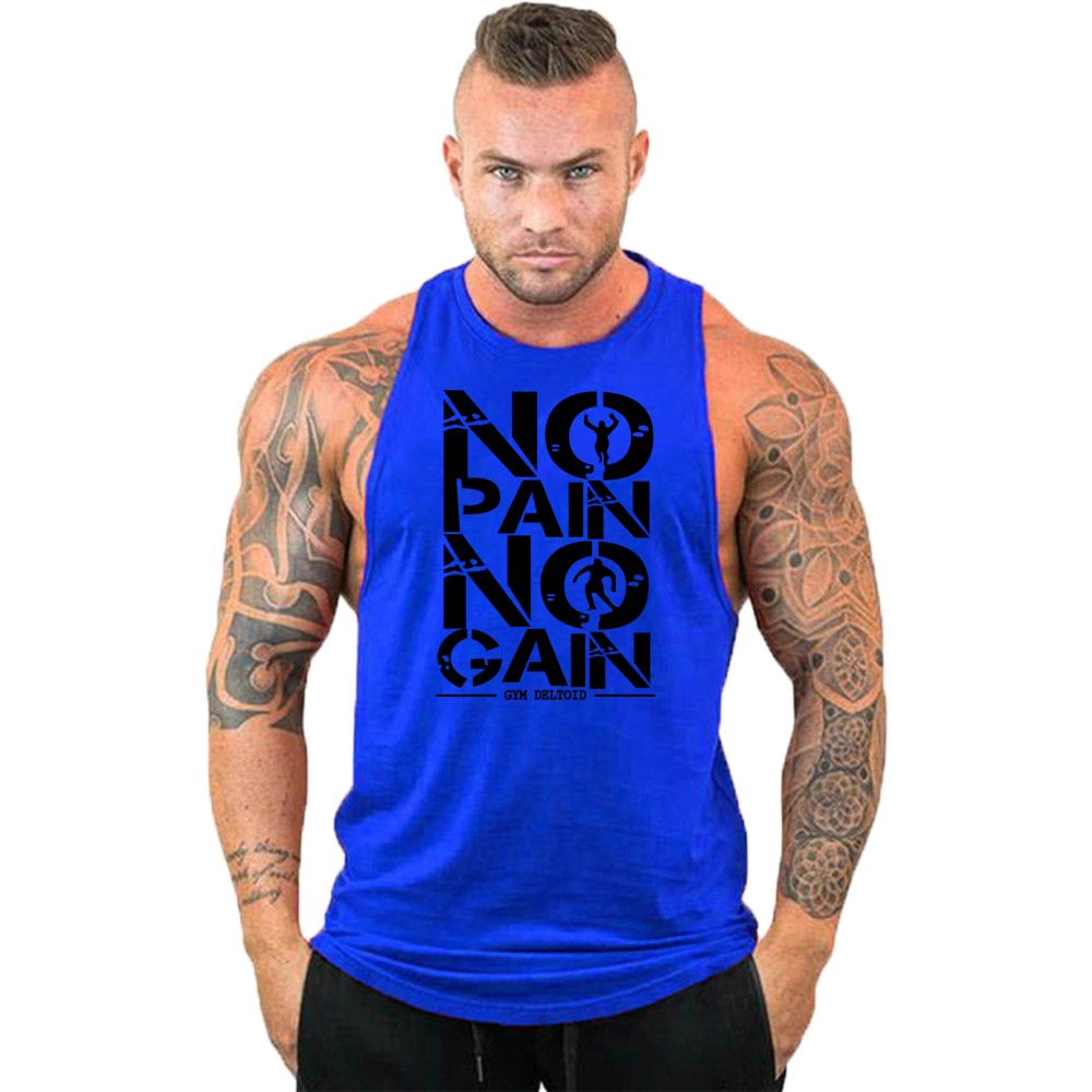 New fashion pure cotton sleeveless shirt vest men's fitness shirt men's undershi