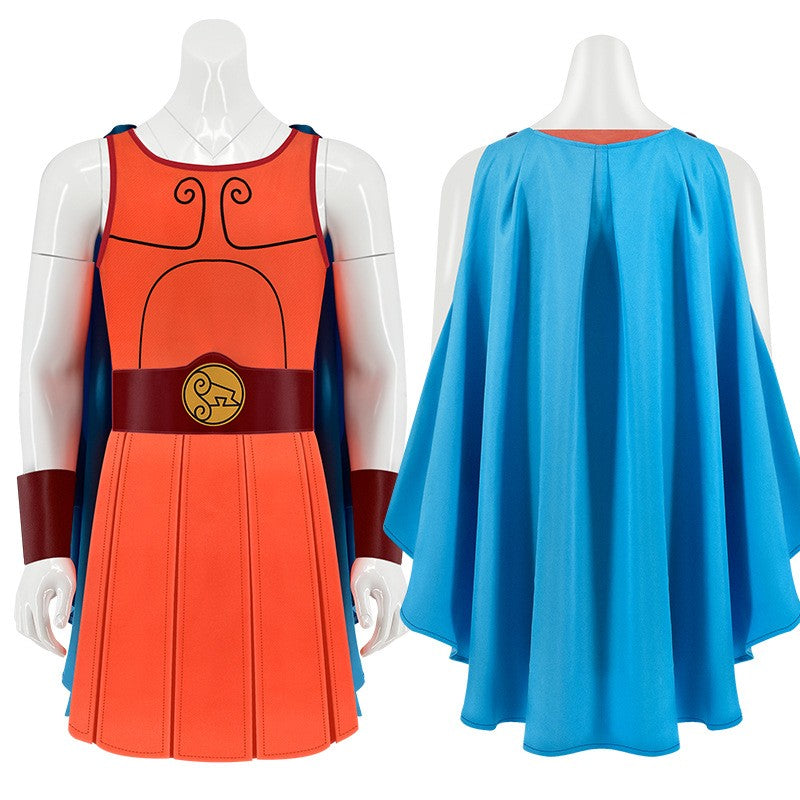 Anime Hercules Cosplay Costume Strongman Jumpsuit Cape Cloak For Men Women Suits Superhero Bodysuit Zentai Halloween Party