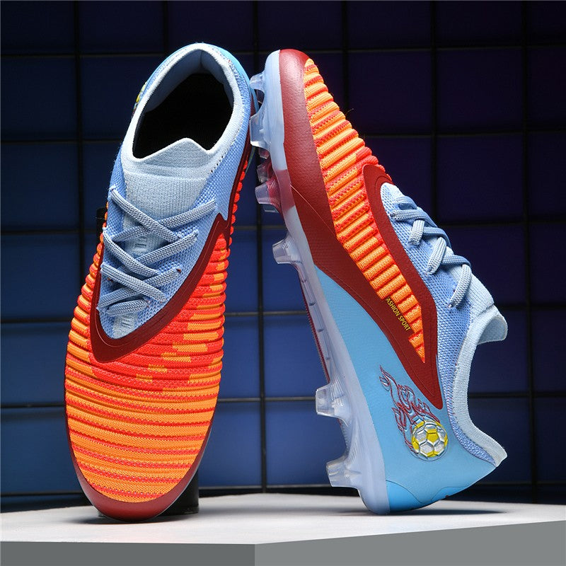 New Men Football Boots Outdoor Sport Boys Soccer Shoes Adult Non Slip Long Spikes Training Cleats Breathable Match Comfortable