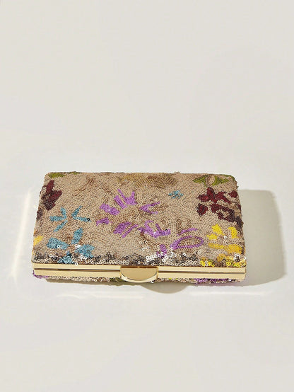 Women's Bag Trend 2025 New Chinese Style Embroidery Glitter Sequins Evening Bag Luxury Designer Clutch Bag Wedding Banquet Dress