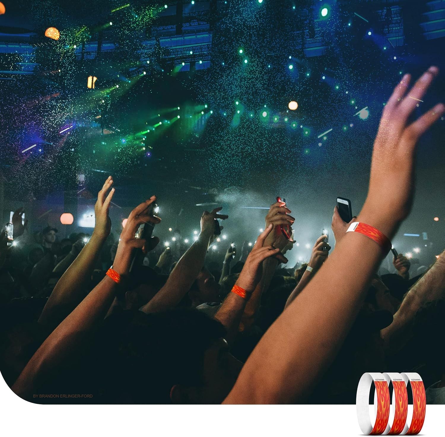 Red Flame 250pcs Tyvek Wristbands Colored Paper Event Wrist Bands Party Games Competitions Guest Gifts