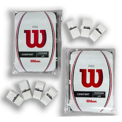 15 peças de overgrip para raquete de tênis Wilson, faixa absorvente de suor, grip de PU para raquete de badminton, fita para grip de tênis, grip para raquete de Padel