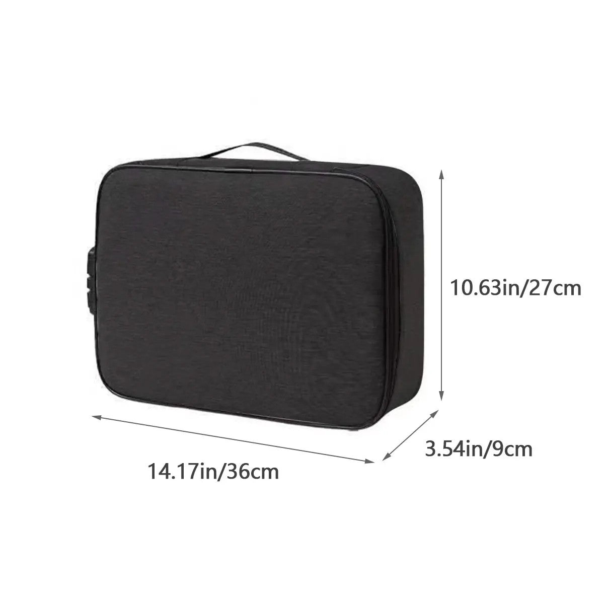 Pasta Organizadora de Documentos de 3 Camadas Maleta Suporte para Pasta Masculino Feminino Bolsa Carteira Passaporte Cofre Doméstico Estojo Funcional para Armazenamento de Arquivos
