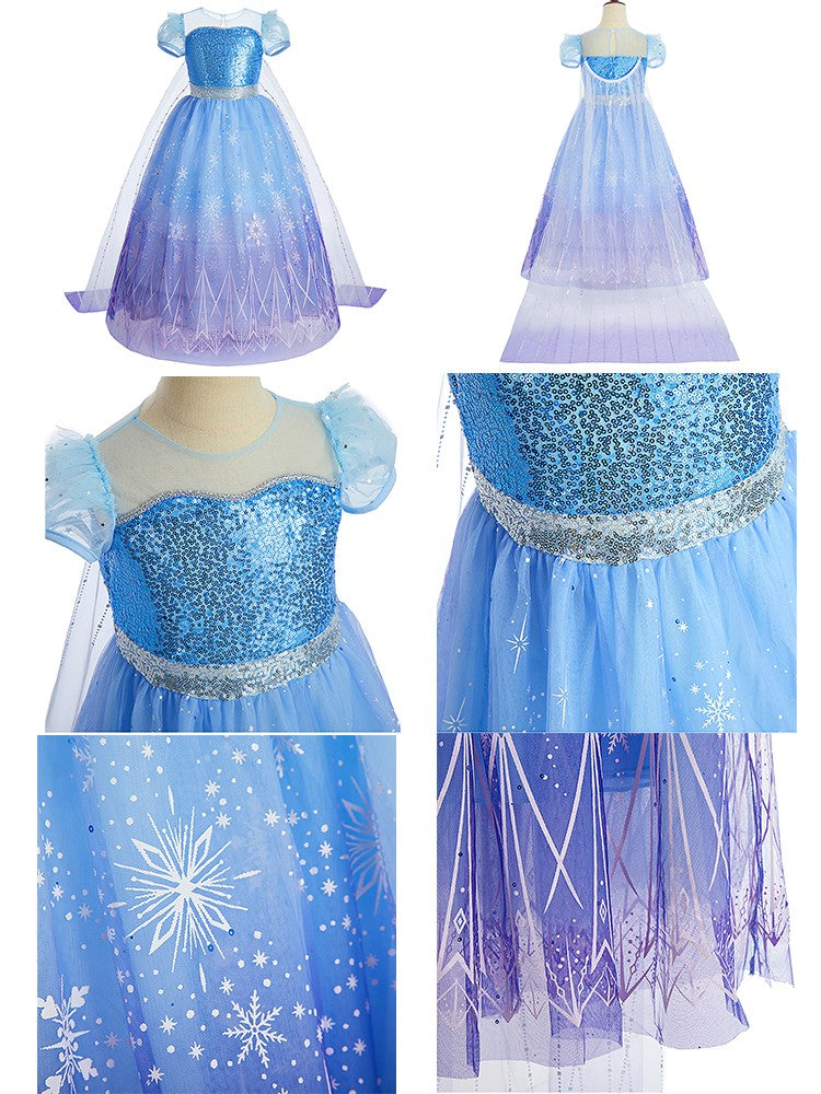 Halloween Festival Celebrations Elsa Multiple Styles and Occasions Cosplay Dress Sequin Decoration Elegant Charming Evening Gown