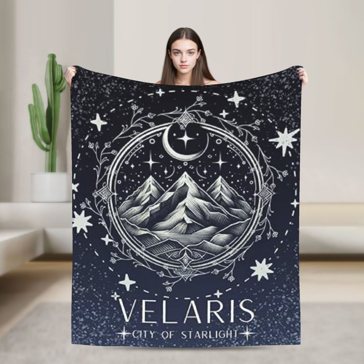 Manta Macia de Viagem Velaris Cidade da Luz Cobertor de Cama Flannel Colcha para Sofá Cadeira Cama Capa Engraçada de Sofá-Cama
