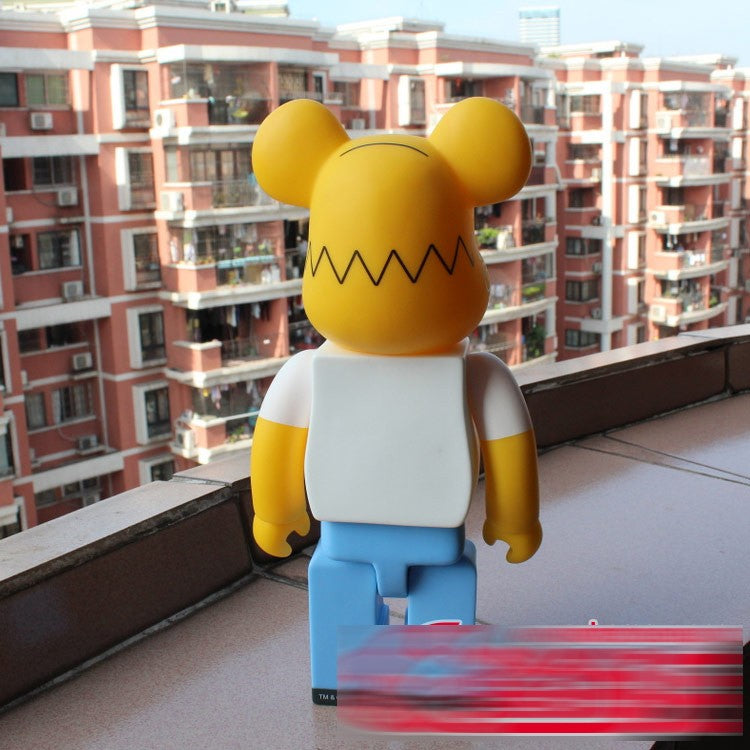 Urso Hot Sale brick Os Simpsons Pai 400% Tamanho Grande Boneco Decorativo 28cm Com Caixa de Varejo