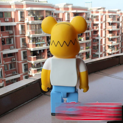 Urso Hot Sale brick Os Simpsons Pai 400% Tamanho Grande Boneco Decorativo 28cm Com Caixa de Varejo