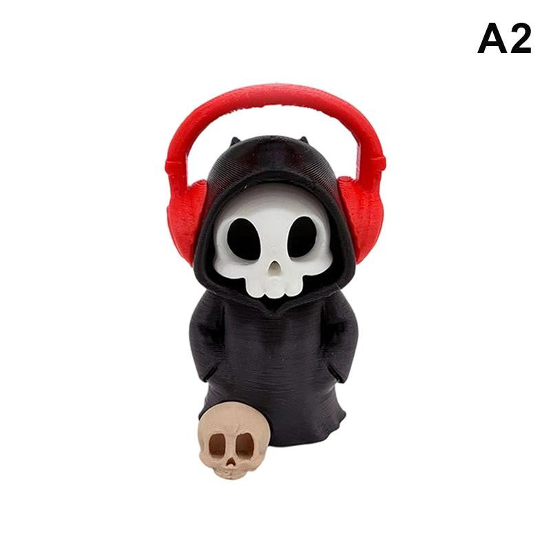 Hot Gothic Grim Reaper Figurines, Cute Skeleton Desk Decor, Skeleton Statue, Spooky Small Halloween Ornament, Halloween Gift