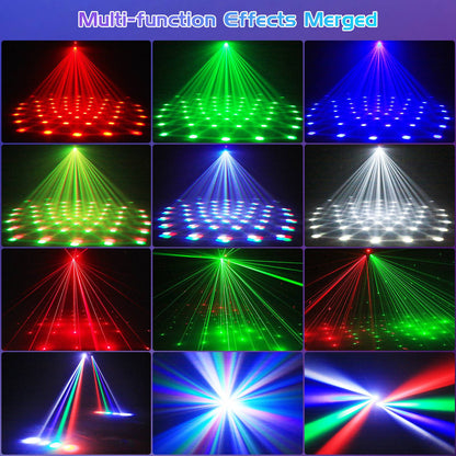 Datewink 65W Two-armed Moving Head Lights RGBW LED Stage Lighting Effect Projector DMX Remote Control For DJ Disco Wedding Party