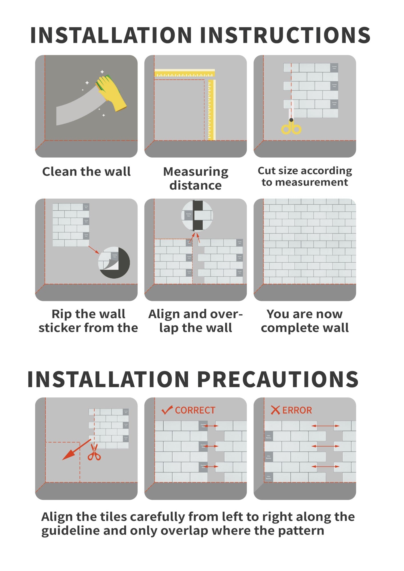 10pcs Green Brick Pattern Tile Self-Adhesive Wall Stickers, Waterproof Heat-resistant, Peel And Stick Panels For Living Room K