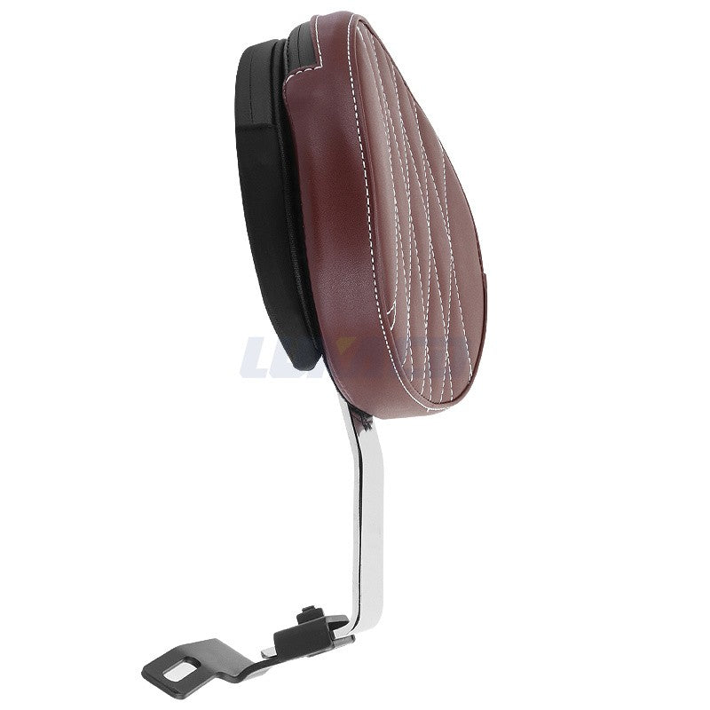 Motorcycle Adjustable Driver Rider Backrest Plug In Sissy Bar Seat Cushion Moto Pad For Harley Fatboy Heritage Softail 2007-2017