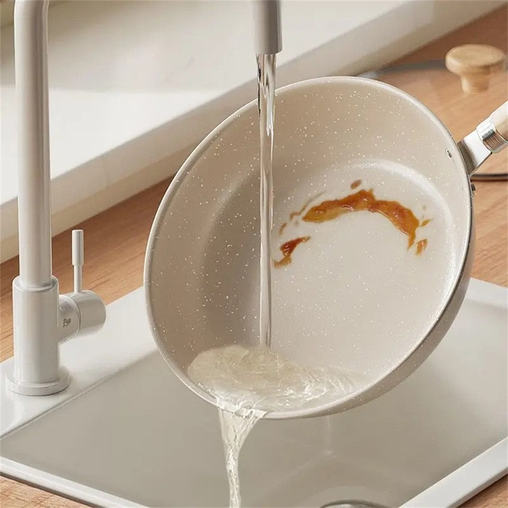 Deepen Non-Stick Frying Pan Wok Medical Stone Household Steak Pancake Pot Induction Cooker Gas Stove Universal Kitchen Cookware