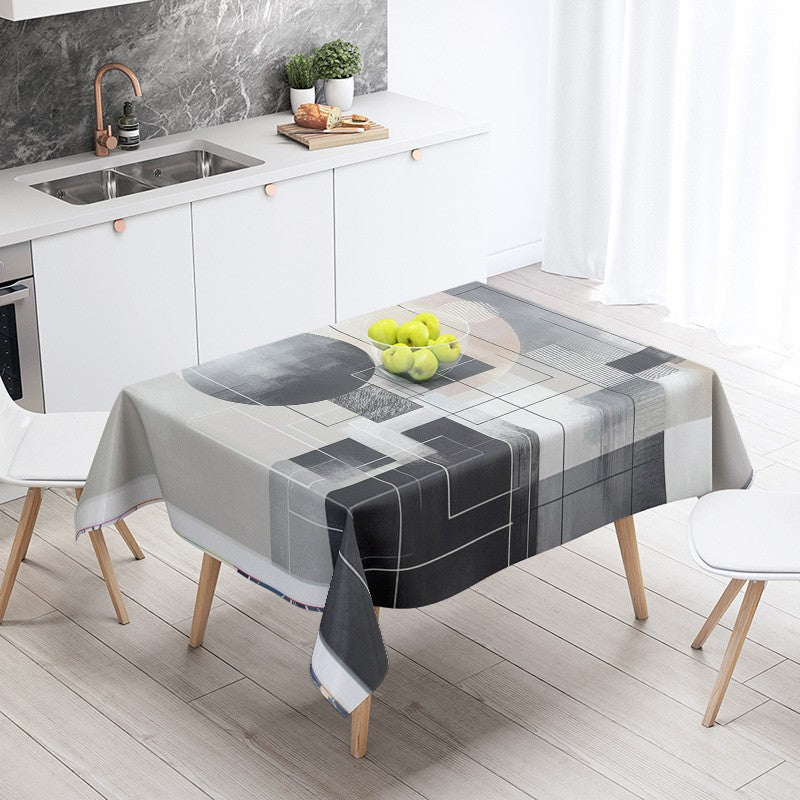 Abstract Geometric Tablecloth Waterproof Stain Resistant Party Decoration Restaurant Cafe Dining Table Tablecloths 140X200cm
