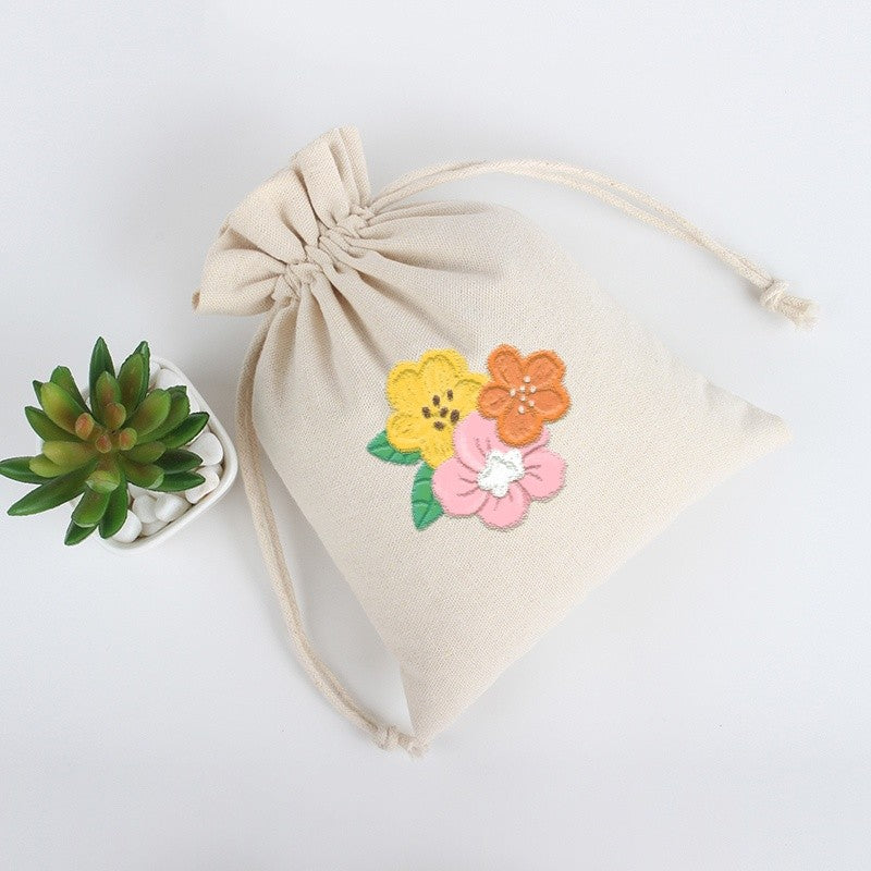 10/20pcs LOGO Personalizado Saco de Algodão com Cordão Anti-Poeira para Armazenamento, Festa, Eid, Páscoa, Embalagem de Presentes de Natal
