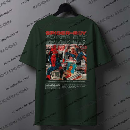 Summer New Cartoon Spider-Man & Spider Ghost Printed Couples T-shirt For Men Women Short Sleeve Cotton Tees Casual Fashion Tops