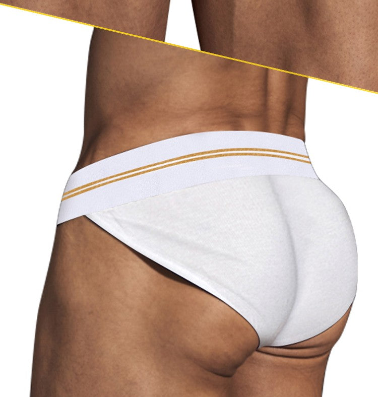 ORLVS Briefs Male Seamless Hip Design Mens Underwaer Super Large Wide 5cm Elastic Band Independent Codpiece Boy Short Pants
