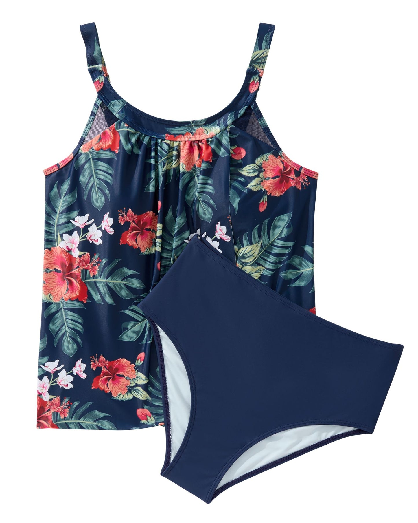 Women Tummy Control Tankini Bathing Suits High Waisted Padded Swimwear Plus Size Beachwear Swimsuit Bikini Sets Female