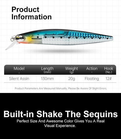 Floating Sea Bass Fishing Lures Baits 130mm 20g Minnow Lures with Flash Blade Hard Lure Good Action Wobblers Tackle Pike