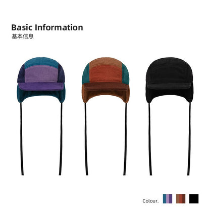 Chapéu de Inverno Corta-vento Térmico de Fleece Estilo Pescador Cinco Painéis para Ciclismo, Atividades ao Ar Livre, Proteção de Orelha Contra o Frio para Esportes de Inverno?