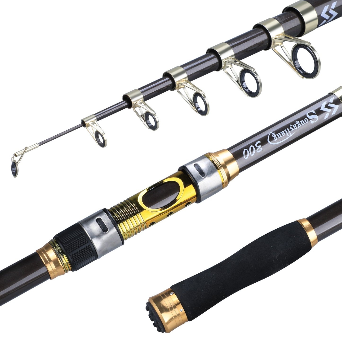 Sougayilang 2.1m-3.6m Spinning Fishing Rod Carbon Trout Carp Telescopic Fishing Pole Lure Fishing Rod Tackle