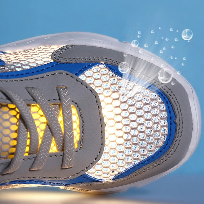 4 Color Kids' Breathable Mesh Sneakers Non-Slip School Sports Shoes for Boys Girls Lightweight Casual Walking Shoes