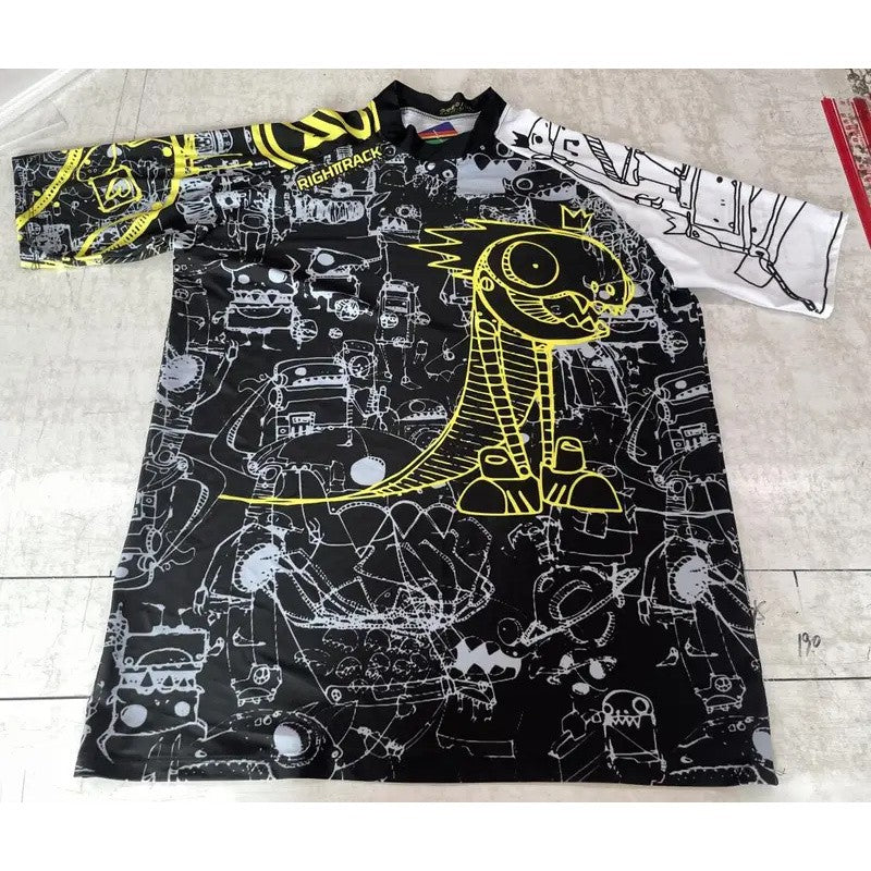 Hot Men's Short Sleeve Surfing Shirt Nautical Diary Lycra Rashguard RIGHTTRACK For Surf Sportswear Beach Swimwear UPF50  Clothes