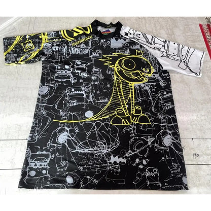 Hot Men's Short Sleeve Surfing Shirt Nautical Diary Lycra Rashguard RIGHTTRACK For Surf Sportswear Beach Swimwear UPF50  Clothes