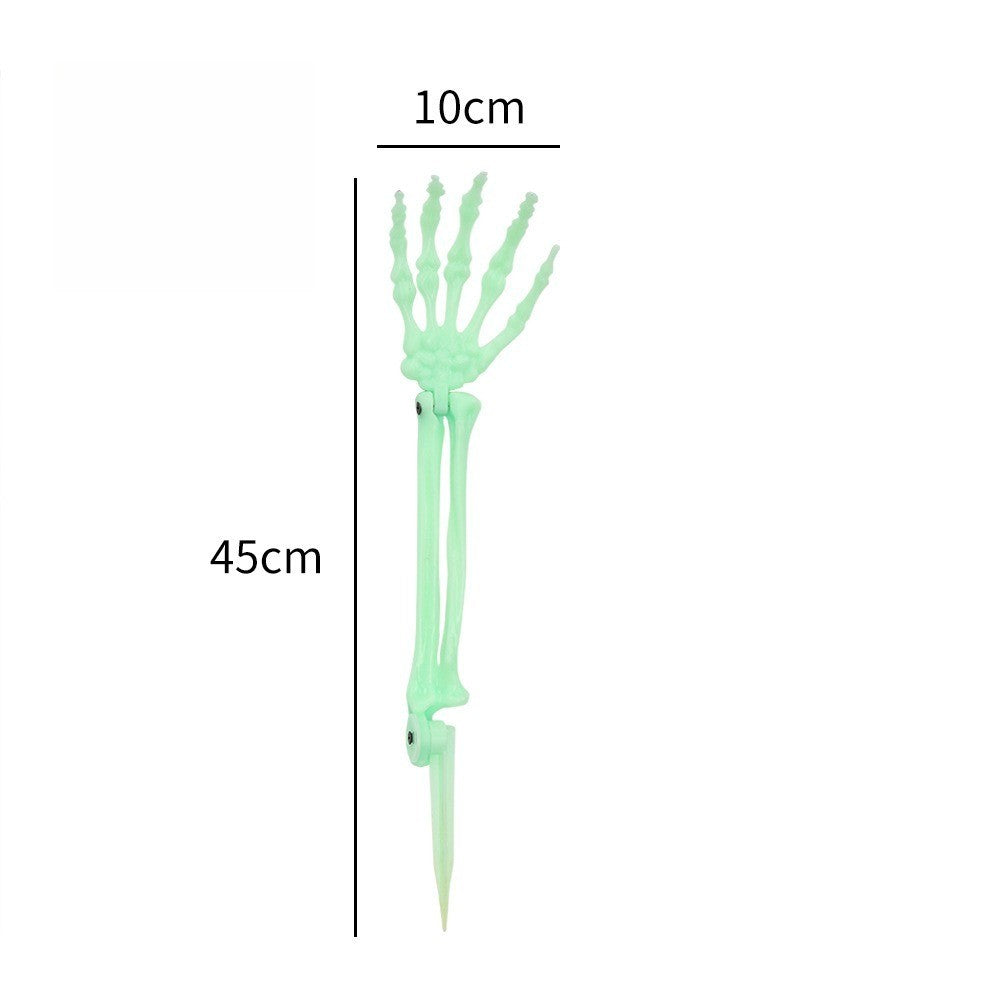 Halloween Skull Skeleton Head Realistic Human Hand Arms for Halloween Party Home Garden Lawn Decor Haunted House Horror Props