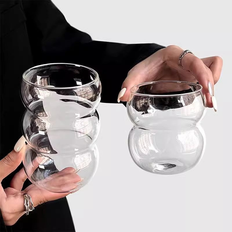 Copo de Vidro Transparente 350/550ml Copo de Café Gelado Com Canudo Copo de Sobremesa Suco Leite Caneca de Copos de Coquetel de Festa Xícara de Chá