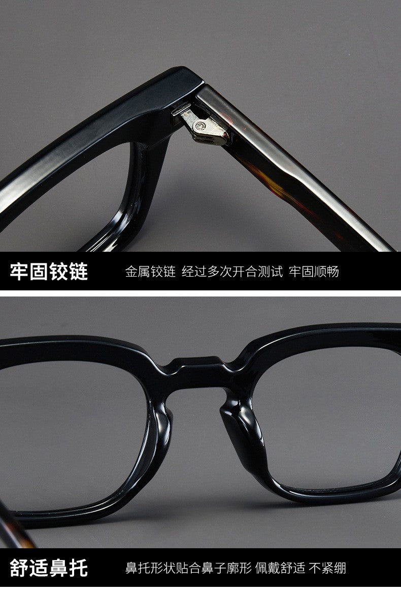 new square frame reading glasses retro printing glasses frame men women high-definition presbyopia glasses farsighted glasses
