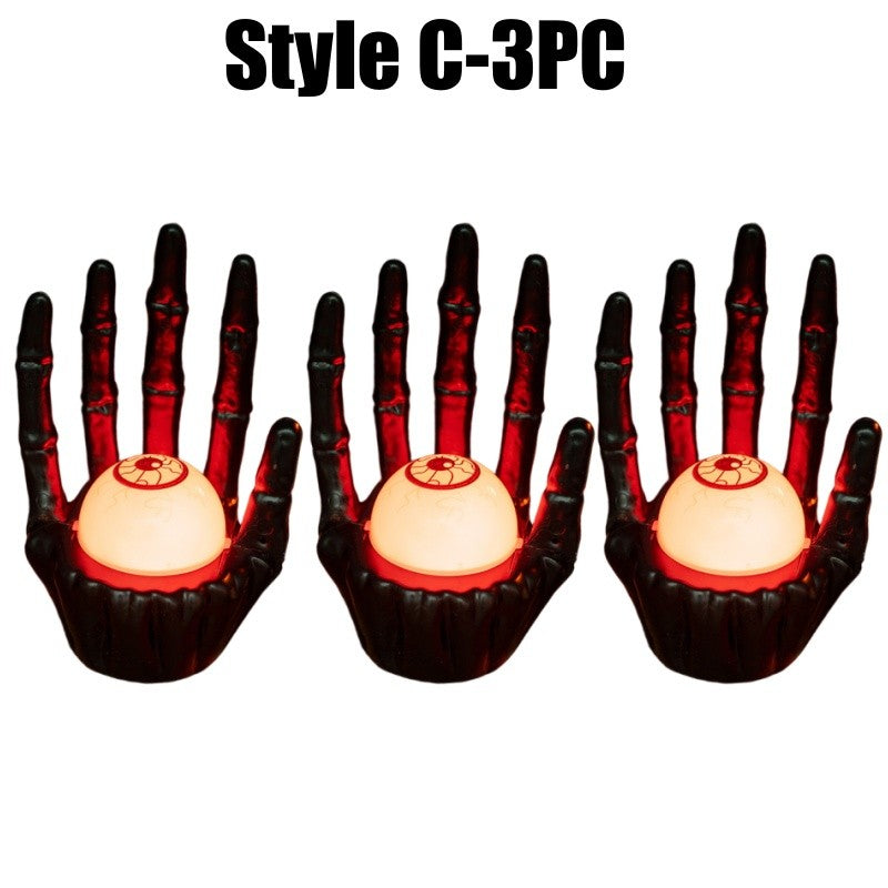 Spooky Atmosphere Decor Halloween Pumpkin Lamp Ghost Hand Light New Prop Eerie Scene Setting Party Decoration Solution