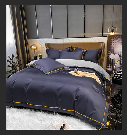 Lençol de Cima Bordado 100% Algodão Egípcio Sedoso Conjunto de Cama Lençol de Cima Queen King Size