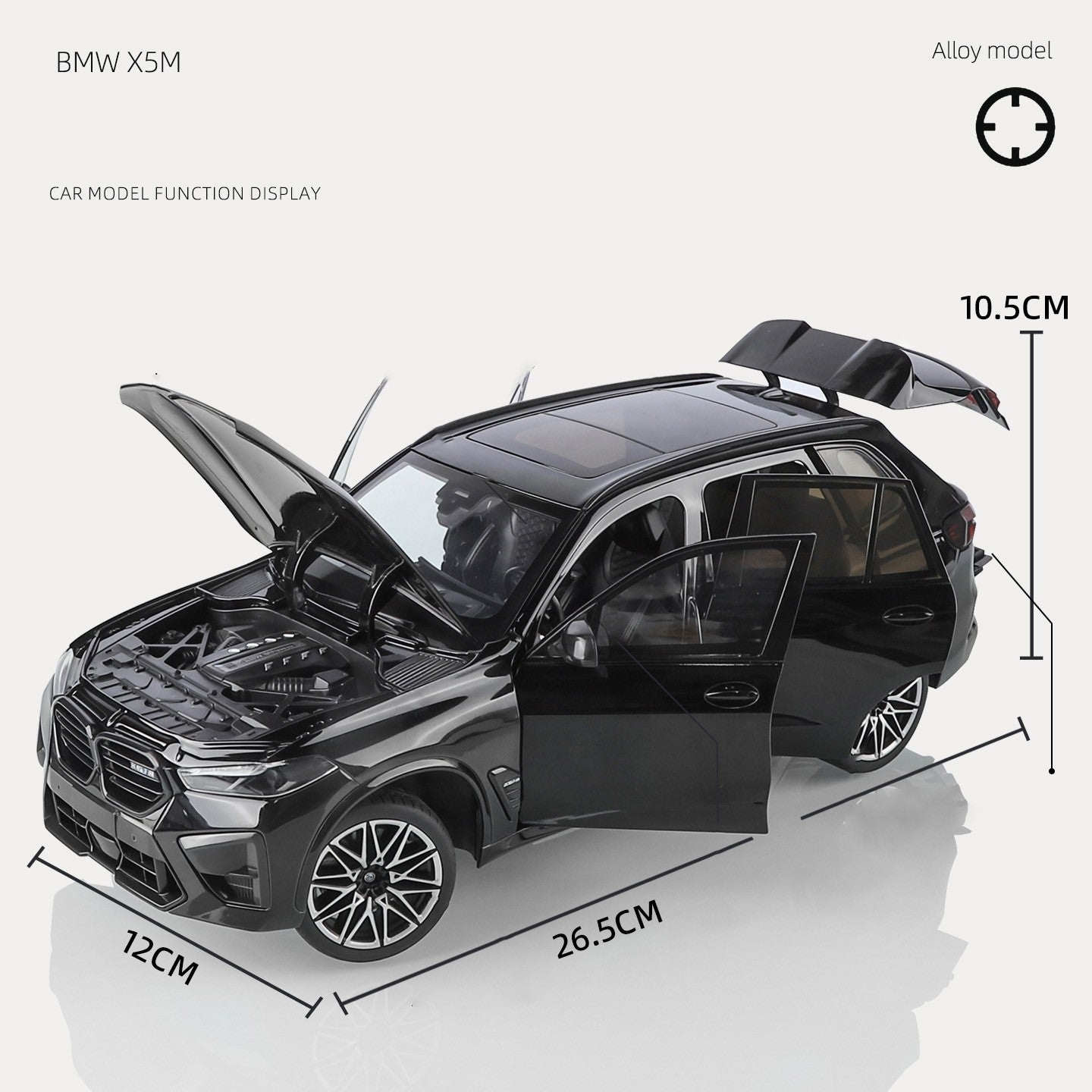 NOVO 1:18 BMW X5M X5 F95 SUV Liga Fundido & Veículos de Brinquedo Modelo de Carro em Escala Miniatura para Crianças