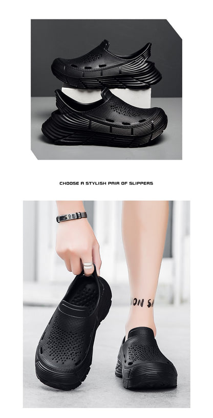 Summer Sandals Men Beach Slipper Platform Soft Sole Waterproof Anti-Slip Sandals Water Shoes Outdoor Sport Hollow out Men Shoes