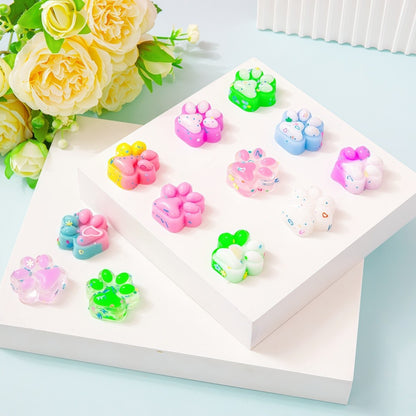 10-30Pcs Mini Cute Cat Claw Plush Pinch Fun Colorful Halloween Christmas Party Pack Fillers for Pressure Reduction Cartoon Style