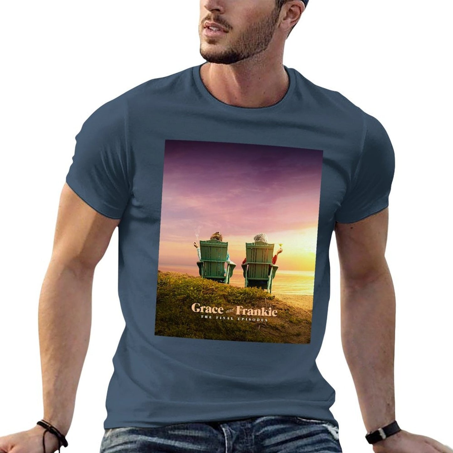 Grace and Frankie The Final Episodes [Promo] T-Shirt black cotton t-shirt plain for man package cotton t shirt man T-Shirt