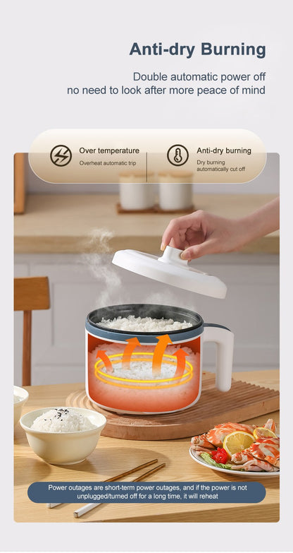 Panela Elétrica de Arroz Multicooker Multifuncional Panela de Sopa Mini Hotpot Eletrodomésticos de Cozinha Ofertas para 1-2 Pessoas