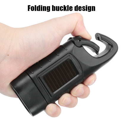 Solar Led Flashlights Portable Hand Cranked Dynamo Torch for Outdoor Riding Camping Power Hiking Long-range Emergency Lantern